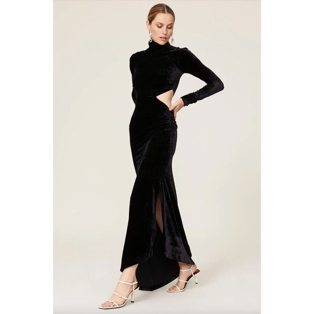 NWT A.L.C Katherine Velvet Midi Dress Size L